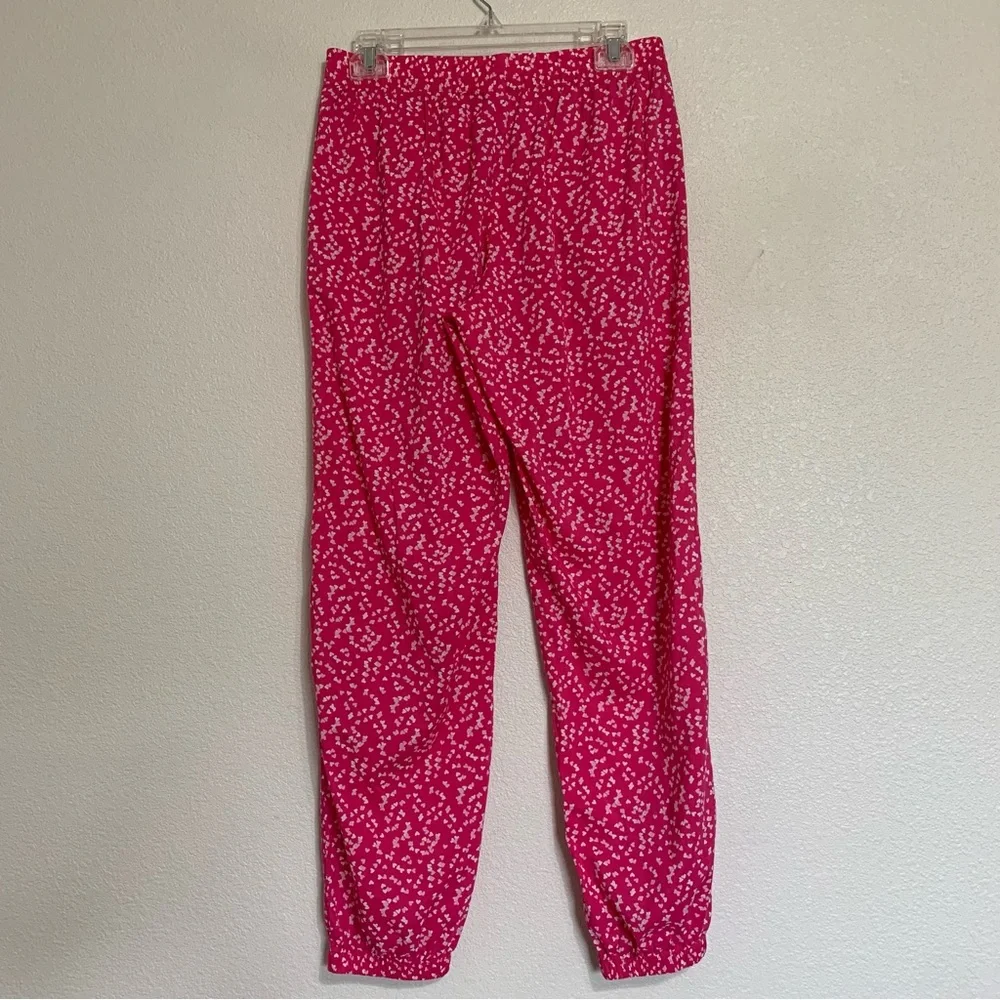 Victoria’s Secret Hearts Pajama Lounge Sleep Pants Joggers Pink Size Small